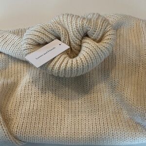 Lovers + Friends Cream Turtleneck Roll Sweater NWT